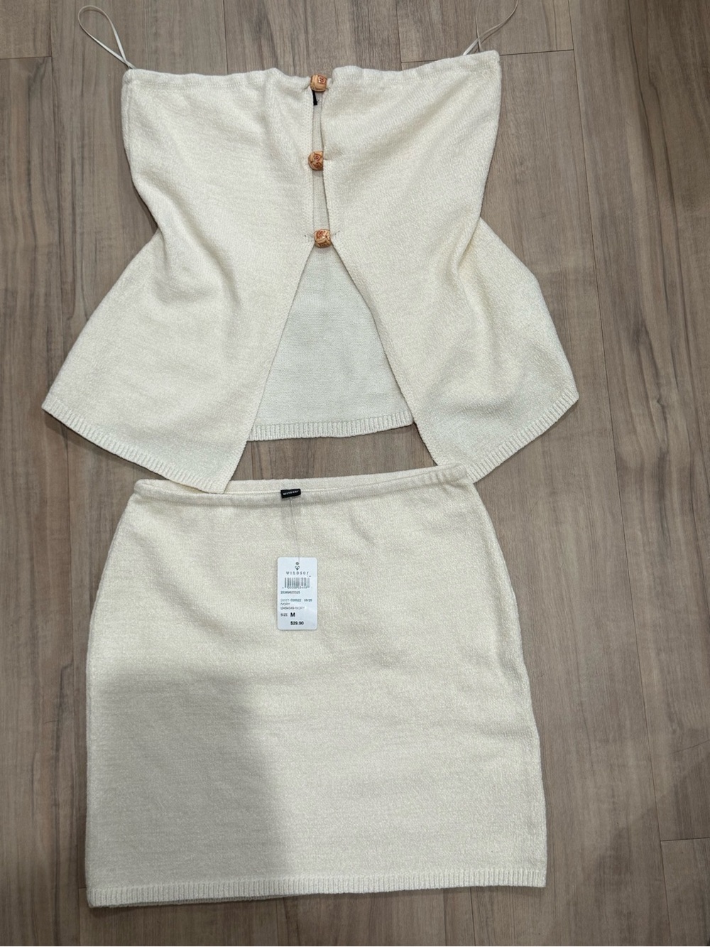 Windsor Cream Knit Pencil Skirt